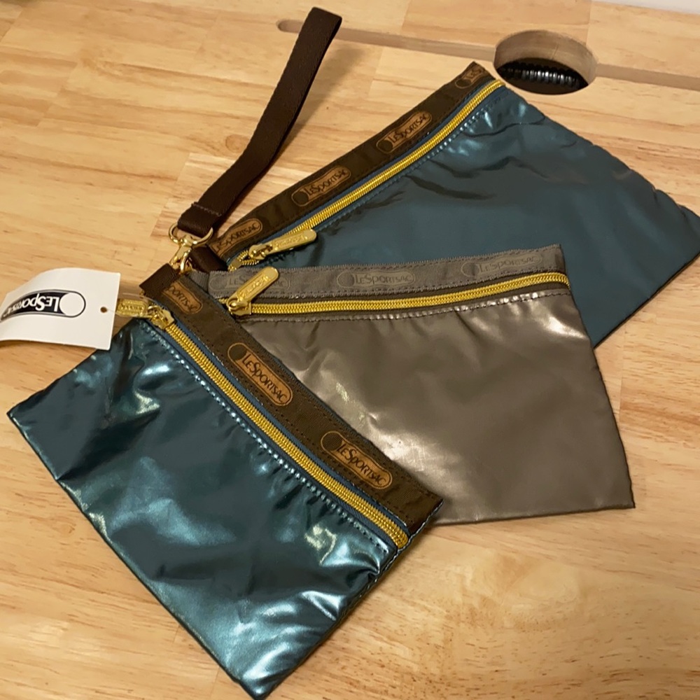 LeSportsac Metallic Pouch Set of 3